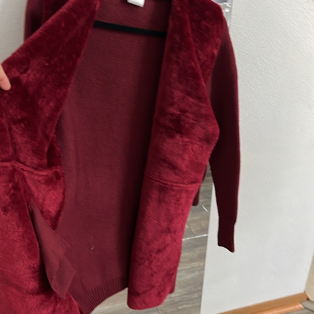 🌟Slinky Brand faux suede and knit open cardigan - Picture 8 of 8